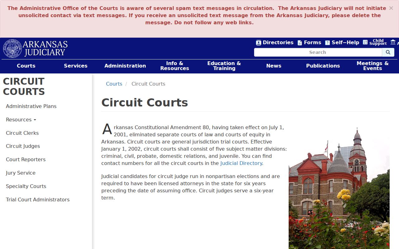 Arkansas County court docket Circuit Court jurisdiction overview